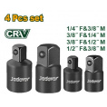 Маленькое фото товара - Набор ударных переходников для трещоточных ключей 4шт, 1/4"(F)-3/8"(M), 3/8"(F)-1/4"(M), 3/8"(F)-1/2. Вариант №1