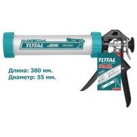 Фото товара - Пистолет для  герметика алюминиевый тубус 380мм TOTAL