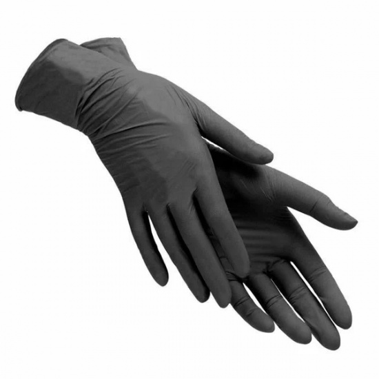 Большое фото товара - Перчатки нитриловые стандарт+, чёрные, M, 100шт(50 пар)/уп., SEMPB2. Вариант №1