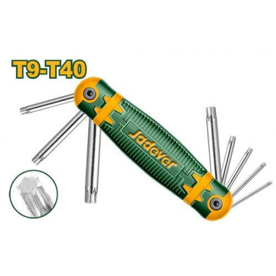 Большое фото товара - Набор шестигр.ключей  8шт Т9-40 Torx JADEVER, JDHK3281. Вариант №1