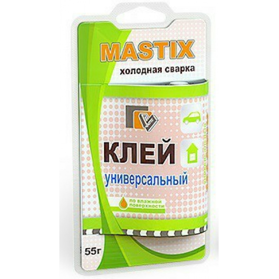 Большое фото товара - Клей универсальный MASTIX 55 гр.в тубе (холодная сварка) блистер, MC0117. Вариант №1