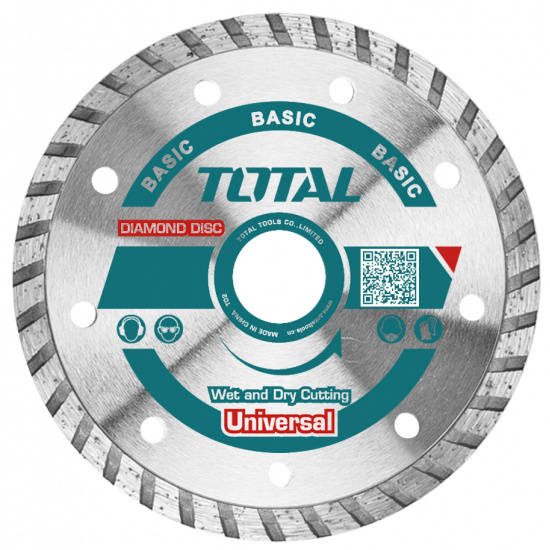 Большое фото товара - Диск алмазный турбо 230X22mm TOTAL, TAC2132303. Вариант №1