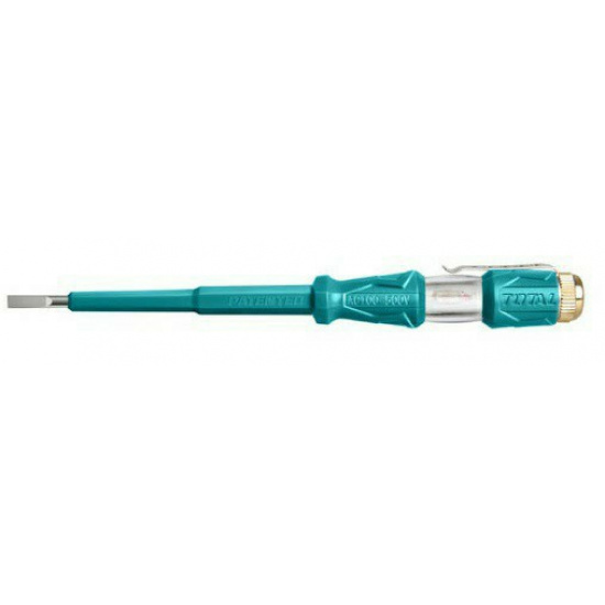 Большое фото товара - Отвертка индикаторная AC 100-500V, SL 3x140mm TOTAL, THT291408. Вариант №1