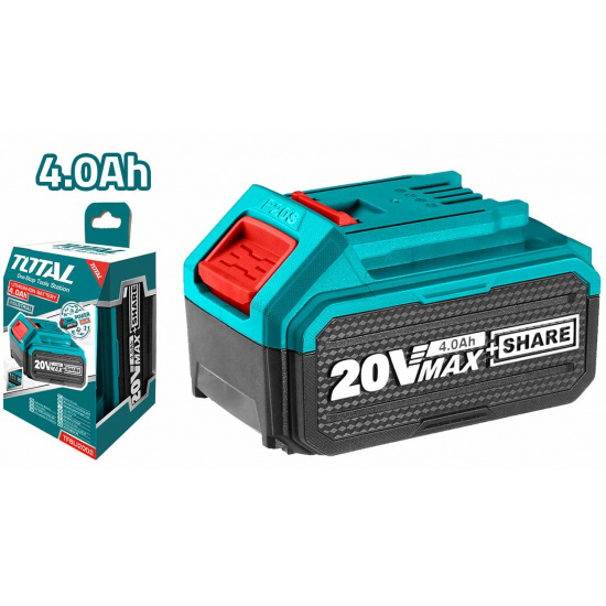 Большое фото товара - Аккумуляторная батарея Li-ion 4.0Ah 20V TOTAL, TFBLI2002. Вариант №1