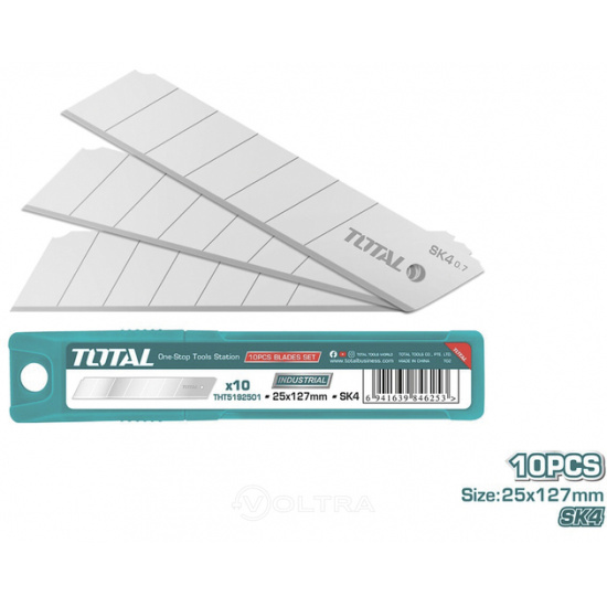 Большое фото товара - Лезвия для ножа 10шт, 25*127MM TOTAL, THT5192501. Вариант №1