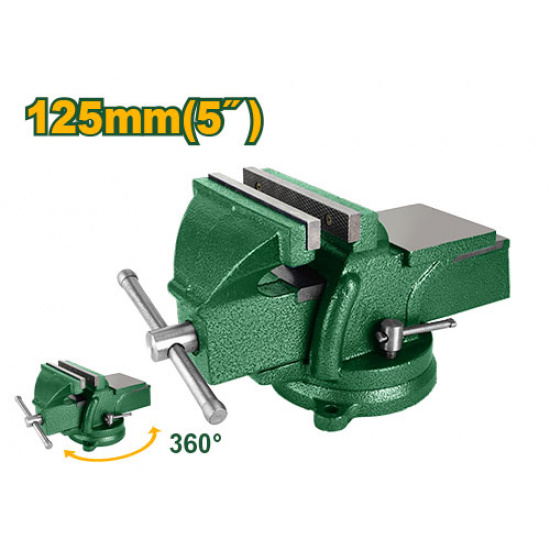 Большое фото товара - Тиски слесарные 5",7,5кг Jadever, JDBV1A05. Вариант №1