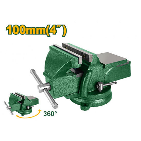 Большое фото товара - Тиски слесарные 4",5.5кг Jadever, JDBV1A04. Вариант №1